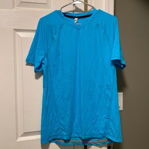 Mens Aqua Blue Lululemon T-shirt Size Large